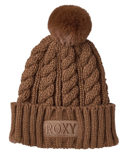 ROXY(ロキシー)の「THE MORE THE BETTER /ロキシーエコファーポンポンビーニー(ニットキャップ/ビーニー・レディース・ピンク/ブラウン/ホワイト/ブラック・FREE)」の3枚目の写真