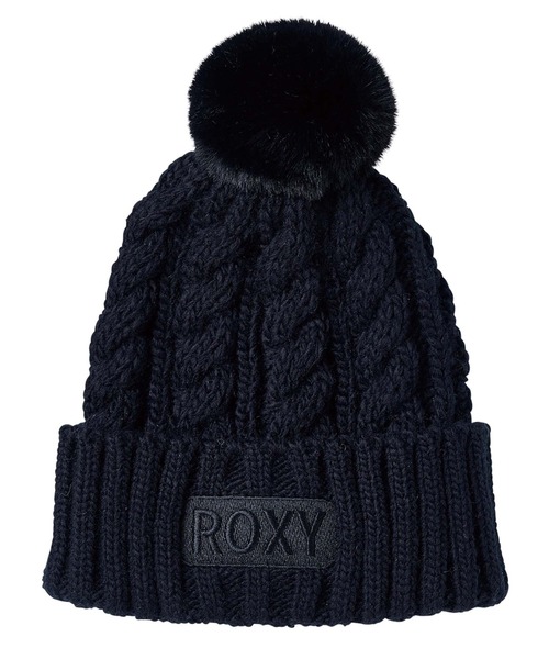 ROXY(ロキシー)の「THE MORE THE BETTER /ロキシーエコファーポンポンビーニー(ニットキャップ/ビーニー・レディース・ピンク/ブラウン/ホワイト/ブラック・FREE)」の1枚目の写真
