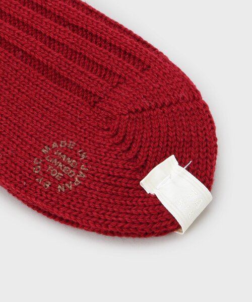 TAKEO KIKUCHI（タケオキクチ）の「メリノウール混ローゲージソックス（ソックス/靴下・メンズ・ワインレッド/ネイビー/チャコールグレー/ライトベージュ・00）」の7枚目の写真