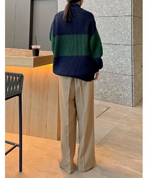 Re:EDIT（リエディ）の「[U.S. POLO ASSN.][別注]ワンポイント刺繍ハーフジップニットトップス（ニット/セーター・レディース・ネイビー/ブラック/アイボリー/グレー・MEDIUM/LARGE/X-LARGE）」の15枚目の写真