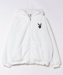 SEQUENZ（シークエンズ）の「【SEQUENZ×PLAY BOY】ラビットヘッド フェイクファー フルジップ フーデッドジャケット うさ耳パーカー（ブルゾン・メンズ）」