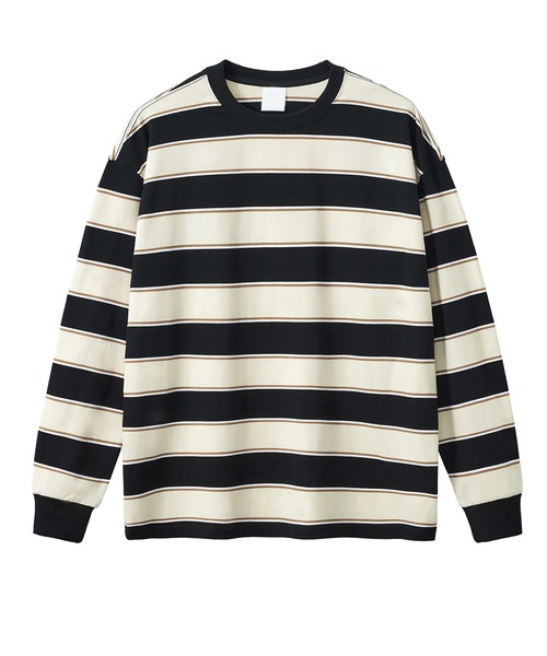 TOBEE(トゥビー)の「【TOBEE】ビッグシルエットボーダーロンT(Tシャツ/カットソー・メンズ・グリーン系その他/ベージュ系その他・LARGE/MEDIUM/SMALL)」の19枚目の写真