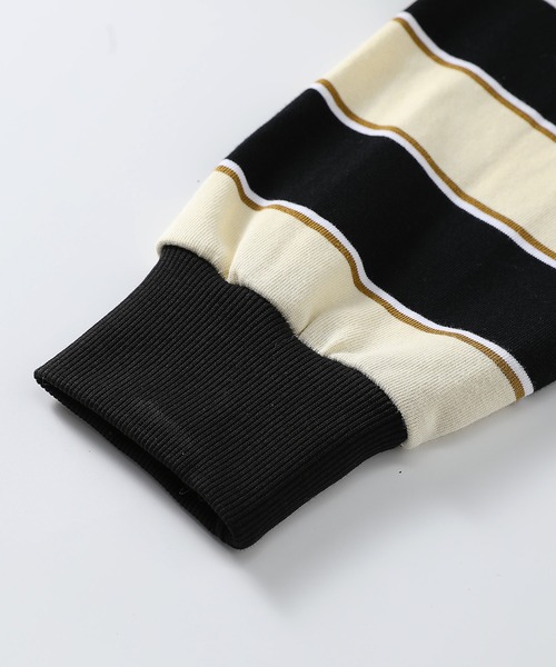 TOBEE(トゥビー)の「【TOBEE】ビッグシルエットボーダーロンT(Tシャツ/カットソー・メンズ・グリーン系その他/ベージュ系その他・LARGE/MEDIUM/SMALL)」の12枚目の写真
