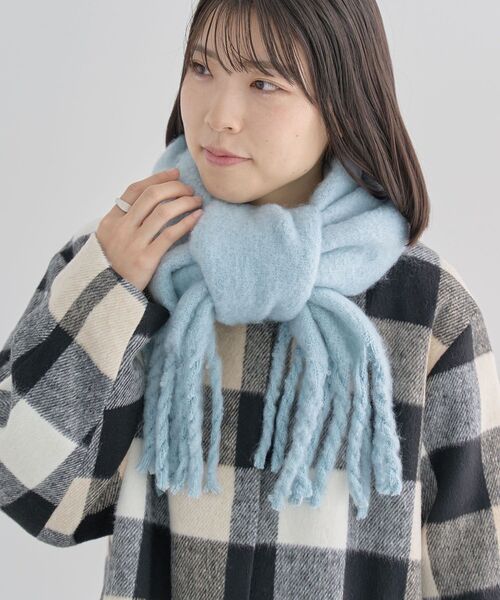 Green　Parks（グリーンパークス）の「ボリュームカラーマフラー（マフラー・レディース・ライトベージュ/アイボリー/サックスブルー/ピンク・FREE）」の8枚目の写真