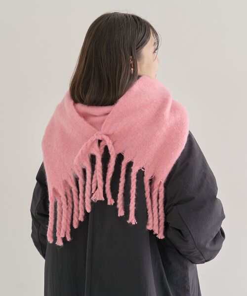 Green　Parks（グリーンパークス）の「ボリュームカラーマフラー（マフラー・レディース・ライトベージュ/アイボリー/サックスブルー/ピンク・FREE）」の14枚目の写真