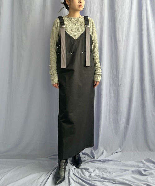 シャーリングベルトジャンスカ（ジャンパースカート）｜LHELBIE（レルビエ）