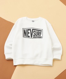 NEV（ネブ）の「NEV SURF / ネブサーフ ロゴプリント ビッグシルエット 裏起毛 トレーナー 長袖 キッズ（スウェット）」