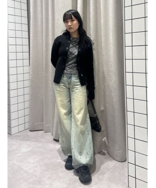 LAGUA GEM(ラグアジェム)の「AIR PORT PRINT ロングスリーブTシャツ(Tシャツ/カットソー・レディース・ブラック/グレー・FREE)」の17枚目の写真