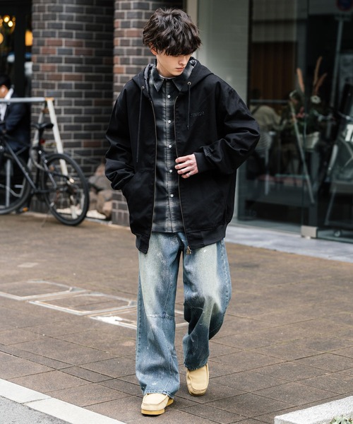 STARTER BLACK LABEL(スターターブラックレーベル)の「STARTER BLACK LABEL ダックフルジップパーカー トラックジャケット(ブルゾン・メンズ・グリーン/ブラウン/ブラック・M/L/XL)」の22枚目の写真