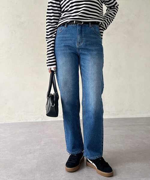 Chez toi（シェトワ）の「テーパードデニム（デニムパンツ・レディース・インディゴブルー/ブルー・MEDIUM/SMALL）」の2枚目の写真