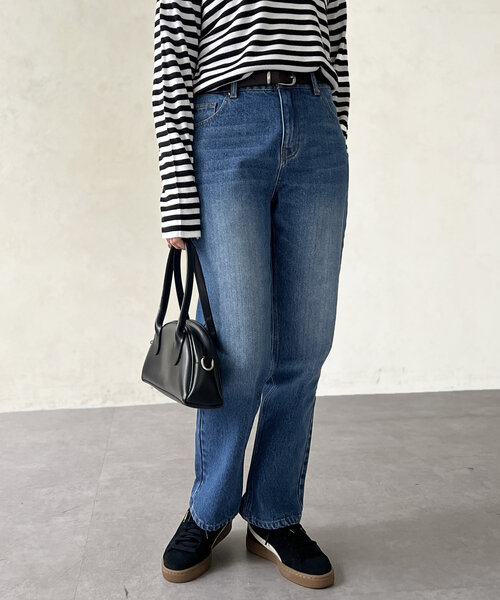 Chez toi（シェトワ）の「テーパードデニム（デニムパンツ・レディース・インディゴブルー/ブルー・MEDIUM/SMALL）」の17枚目の写真