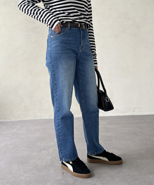 Chez toi（シェトワ）の「テーパードデニム（デニムパンツ・レディース・インディゴブルー/ブルー・MEDIUM/SMALL）」の19枚目の写真