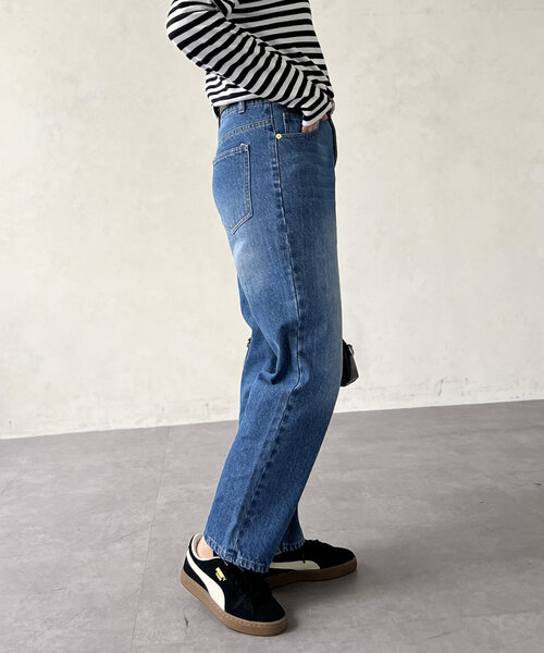 Chez toi（シェトワ）の「テーパードデニム（デニムパンツ・レディース・インディゴブルー/ブルー・MEDIUM/SMALL）」の20枚目の写真