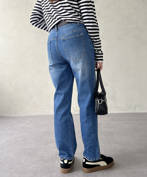 Chez toi（シェトワ）の「テーパードデニム（デニムパンツ・レディース・インディゴブルー/ブルー・MEDIUM/SMALL）」の21枚目の写真