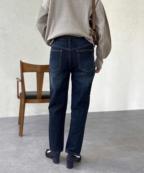 Chez toi（シェトワ）の「テーパードデニム（デニムパンツ・レディース・インディゴブルー/ブルー・MEDIUM/SMALL）」の11枚目の写真