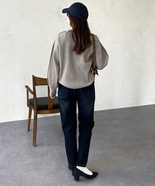 Chez toi（シェトワ）の「テーパードデニム（デニムパンツ・レディース・インディゴブルー/ブルー・MEDIUM/SMALL）」の14枚目の写真