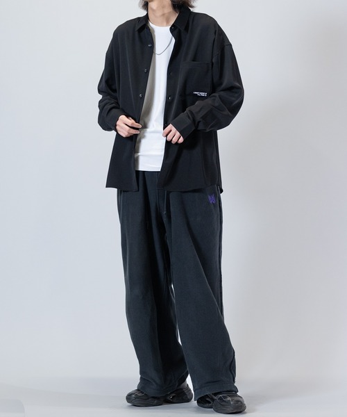 Candy Fantasy（キャンディーファンタジー）の「【a】ライトポリエステル BLUE/GREEN Girl イラスト ビッグシャツ 長袖（シャツ/ブラウス・レディース・ブラック系1/ベージュ系2/ホワイト系1/ホワイト系2/ブラック系2/ベージュ系1・MEDIUM/LARGE）」の17枚目の写真