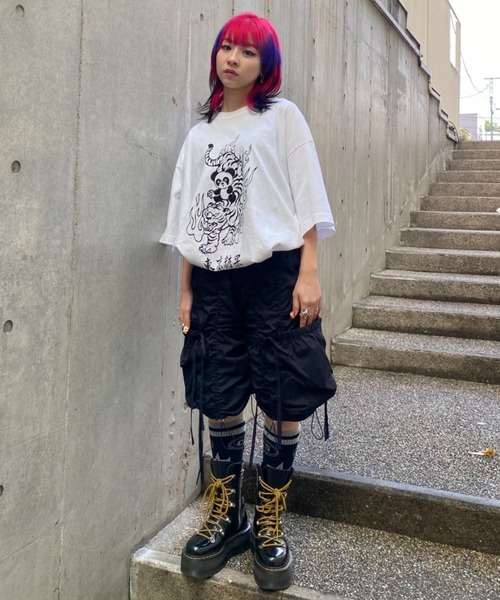 Candy Stripper（キャンディストリッパー）の「TOKYO CANDY PEPE ＆ TIGER BIG Tシャツ（Tシャツ/カットソー・レディース・ブラック/エメラルド/オフホワイト・FREE）」の10枚目の写真