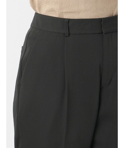 SUIT SQUARE（スーツスクエア）の「タックテーパードパンツ ウォッシャブル 消臭 ダブルクロスサテン 無地（スーツパンツ・レディース・ボルドー/チャコールグレー・36(7号)/38(9号)/40(11号)/42(13号)）」の15枚目の写真