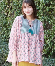 チチカカ | Shanti Shanti ジョリーブロックプリントプルオーバー【WEB限定】(シャツ/ブラウス)