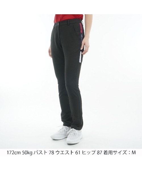 TOMMY HILFIGER GOLF（トミー ヒルフィガー ゴルフ）の「ｻｲﾄﾞﾗｲﾝﾛｺﾞ ﾛﾝｸﾞﾊﾟﾝﾂ（その他パンツ・レディース・ホワイト/ネイビー/サンドベージュ/ブラック・L/LL/S/M）」の6枚目の写真