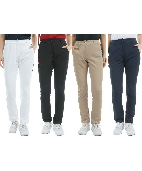 TOMMY HILFIGER GOLF（トミー ヒルフィガー ゴルフ）の「ｻｲﾄﾞﾗｲﾝﾛｺﾞ ﾛﾝｸﾞﾊﾟﾝﾂ（その他パンツ・レディース・ホワイト/ネイビー/サンドベージュ/ブラック・L/LL/S/M）」の12枚目の写真