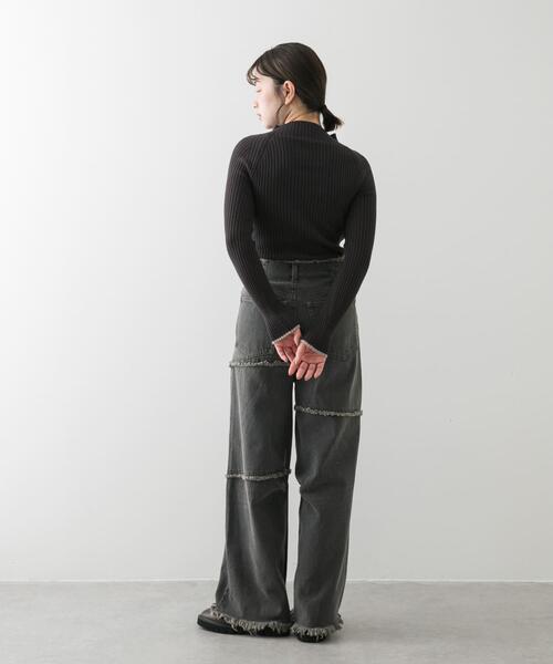 SENSE OF PLACE by URBAN RESEARCH（センスオブプレイスバイアーバンリサーチ）の「プチハイネックセーター（ニット/セーター・レディース・グレー系その他/ブラック系その他/ホワイト系その他/パープル系その他・ONE）」の19枚目の写真