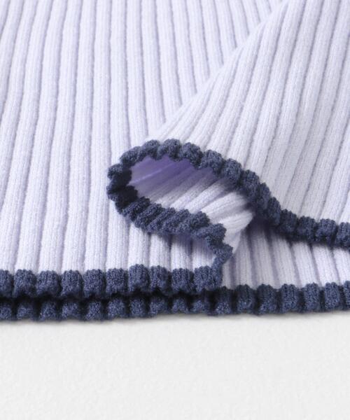 SENSE OF PLACE by URBAN RESEARCH（センスオブプレイスバイアーバンリサーチ）の「プチハイネックセーター（ニット/セーター・レディース・グレー系その他/ブラック系その他/ホワイト系その他/パープル系その他・ONE）」の6枚目の写真