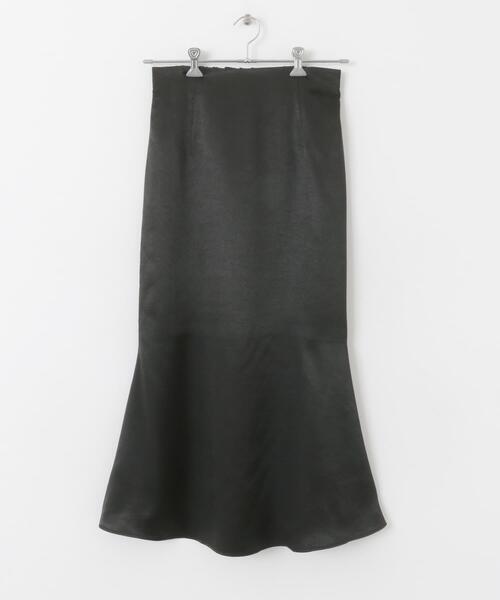 ITEMS URBANRESEARCH（アイテムズ アーバンリサーチ）の「サテンマーメイドスカート（スカート・レディース・ネイビー/ベージュ/ブラック・FREE）」の11枚目の写真