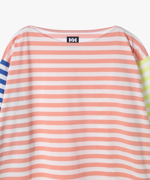 agnes b.（アニエスベー）の「agnes b. x HELLY HANSEN ロングスリーブマリンボーダーティー（ユニセックス）（Tシャツ/カットソー・レディース・ブラウン系その他・MEDIUM/X-LARGE/LARGE）」の3枚目の写真