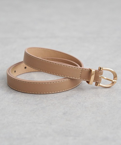 ikka(イッカ)の「プレーンベルト18mm(ベルト・レディース・ブラック/ダークブラウン/ベージュ・FREE)」の3枚目の写真