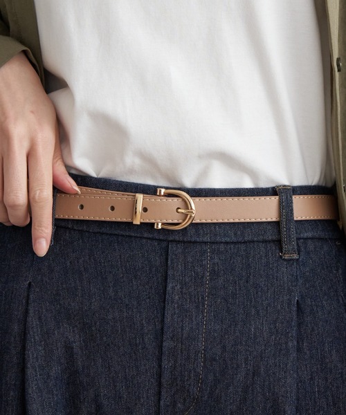 ikka(イッカ)の「プレーンベルト18mm(ベルト・レディース・ブラック/ダークブラウン/ベージュ・FREE)」の14枚目の写真