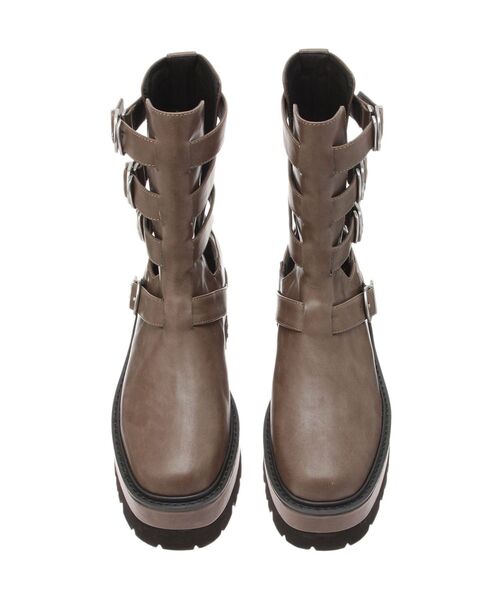 EVRIS（エヴリス）の「バックルモチーフショートブーツ（ブーツ・レディース・ブラウン/ブラック・LARGE/MEDIUM/SMALL）」の12枚目の写真