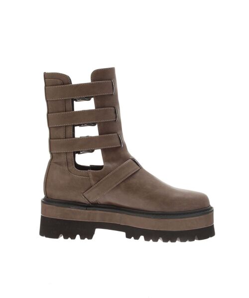 EVRIS（エヴリス）の「バックルモチーフショートブーツ（ブーツ・レディース・ブラウン/ブラック・LARGE/MEDIUM/SMALL）」の14枚目の写真