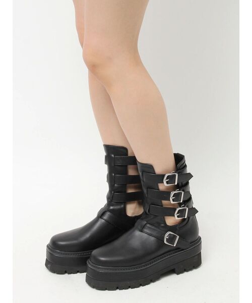 EVRIS（エヴリス）の「バックルモチーフショートブーツ（ブーツ・レディース・ブラウン/ブラック・LARGE/MEDIUM/SMALL）」の18枚目の写真