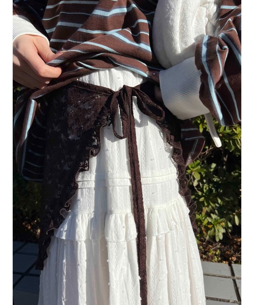 WC（ダブル シー）の「フリルシアー巻きスカート（スカート・レディース・ホワイト/ブラウン/ブラック・FREE）」の20枚目の写真