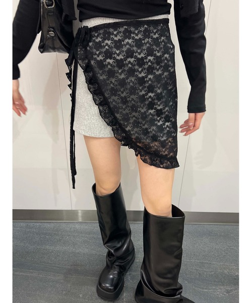 WC（ダブル シー）の「フリルシアー巻きスカート（スカート・レディース・ホワイト/ブラウン/ブラック・FREE）」の17枚目の写真