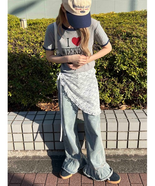 WC（ダブル シー）の「フリルシアー巻きスカート（スカート・レディース・ホワイト/ブラウン/ブラック・FREE）」の8枚目の写真