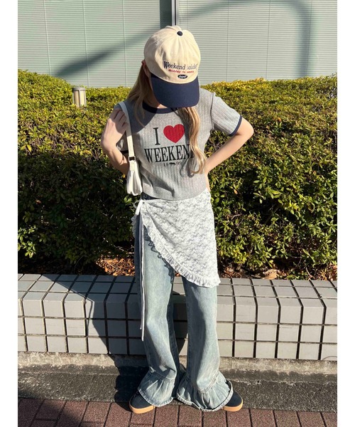 WC（ダブル シー）の「フリルシアー巻きスカート（スカート・レディース・ホワイト/ブラウン/ブラック・FREE）」の9枚目の写真