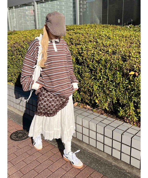 WC（ダブル シー）の「フリルシアー巻きスカート（スカート・レディース・ホワイト/ブラウン/ブラック・FREE）」の21枚目の写真