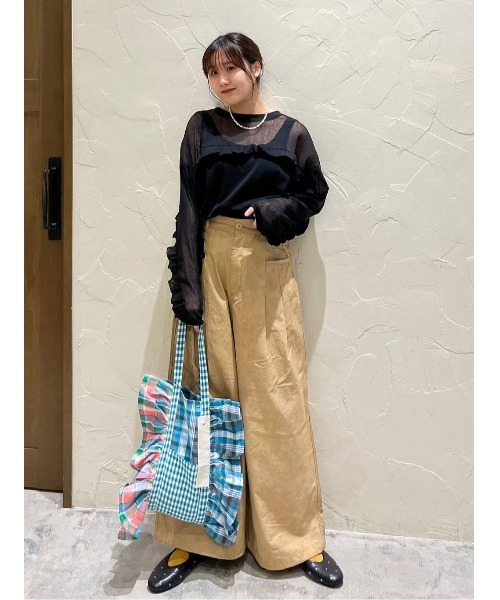 niko and...（ニコアンド）の「オリジナルマルチチェックフリルトートバッグ（トートバッグ・レディース・ブルー/ピンク・0）」の18枚目の写真