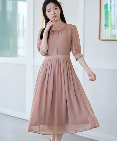 Tiaclasse シフォンワンピース WOMEN ワンピース ドレス ワンピース