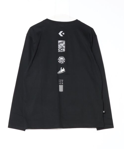 CONVERSE（コンバース）の「コンバース  バーティカル PT L/S Tシャツ（Tシャツ/カットソー・メンズ・ブラック/ホワイト・LL/M/L）」の3枚目の写真
