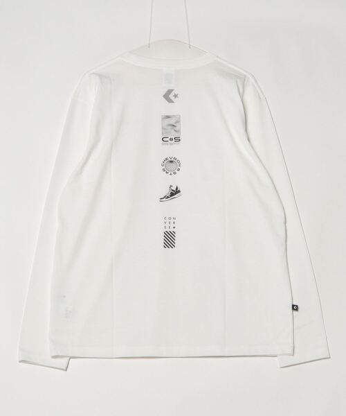 CONVERSE（コンバース）の「コンバース  バーティカル PT L/S Tシャツ（Tシャツ/カットソー・メンズ・ブラック/ホワイト・LL/M/L）」の4枚目の写真