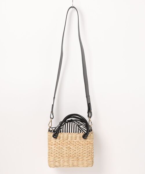 ANITA BILARDI(アニタビラルディ)の「【Anita Bilardi】かごバッグ ショルダーバッグ 2WAY(かごバッグ・レディース・ベージュ×ブラック・FREE)」の2枚目の写真