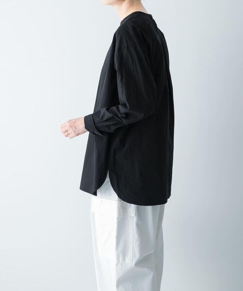 かぐれ（カグレ）の「コットンシルククルーネックプルオーバー（シャツ/ブラウス・レディース・ブラック/オフホワイト/ピンク・FREE）」の2枚目の写真