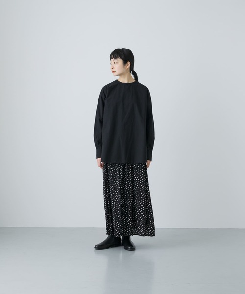 セール】コットンシルククルーネックプルオーバー（シャツ