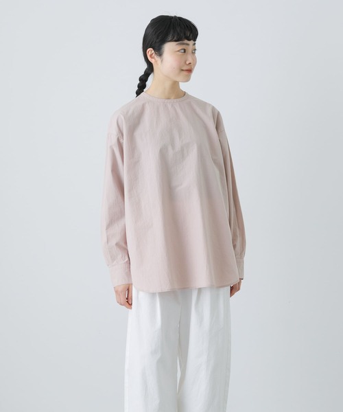 セール】コットンシルククルーネックプルオーバー（シャツ
