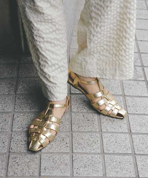 KBF（ケイビーエフ）の「フラットグルカサンダル（サンダル・レディース・ゴールド/シルバー/ブラック・37/38）」の7枚目の写真