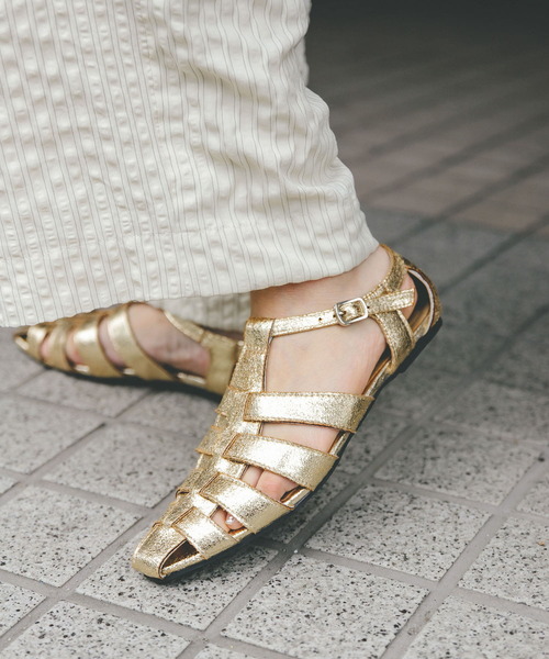 KBF（ケイビーエフ）の「フラットグルカサンダル（サンダル・レディース・ゴールド/シルバー/ブラック・37/38）」の8枚目の写真